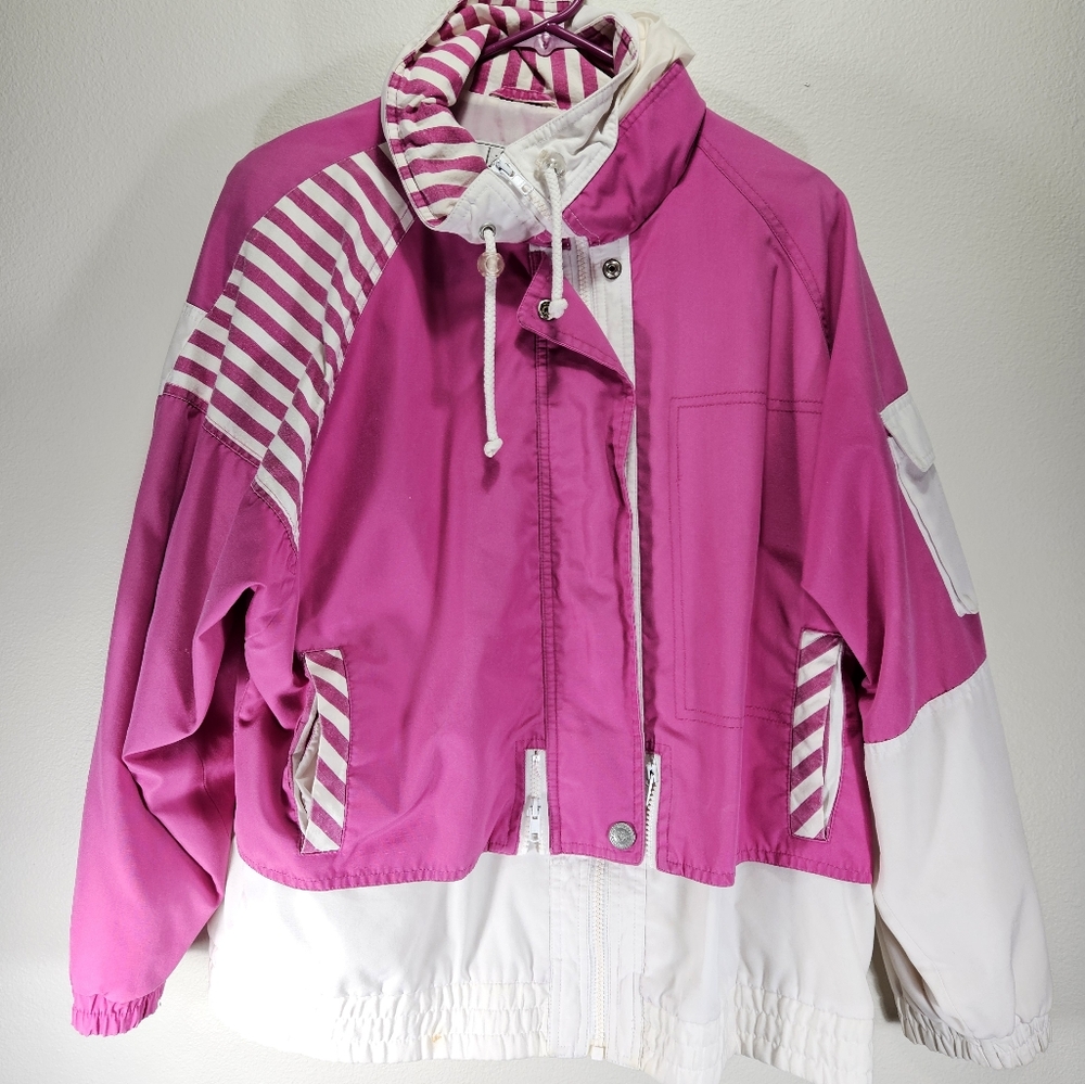 Vintage 90s Lifestyles Mulberry Street pink jacket Medium